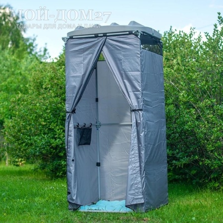 Комплект дачного душа 110 литров с подогревом | Мой-Дом27 | В комплект дачного душа входит бак на 110 литров с индикацией уровня наполненности и с штуцером для наполнения бака<br>
 Каркас изготовлен из прочного стального профиля и покрыт порошковой краской.<br>
 Тент для каркаса на быстросъемных липучках.<br>
<ul>
</ul>